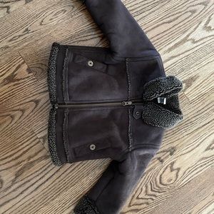Brown baby gap suede and Sherpa jacket